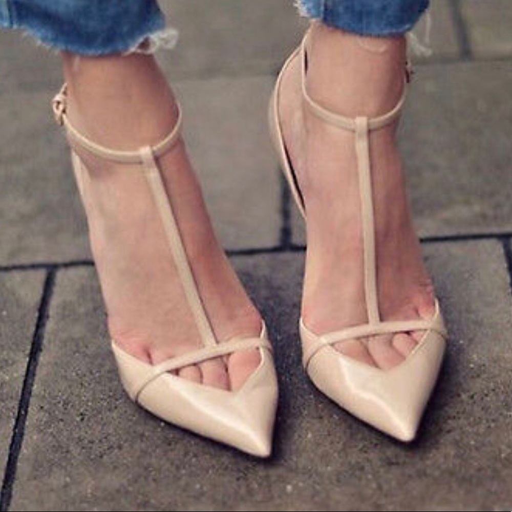 Zara nude t-strap